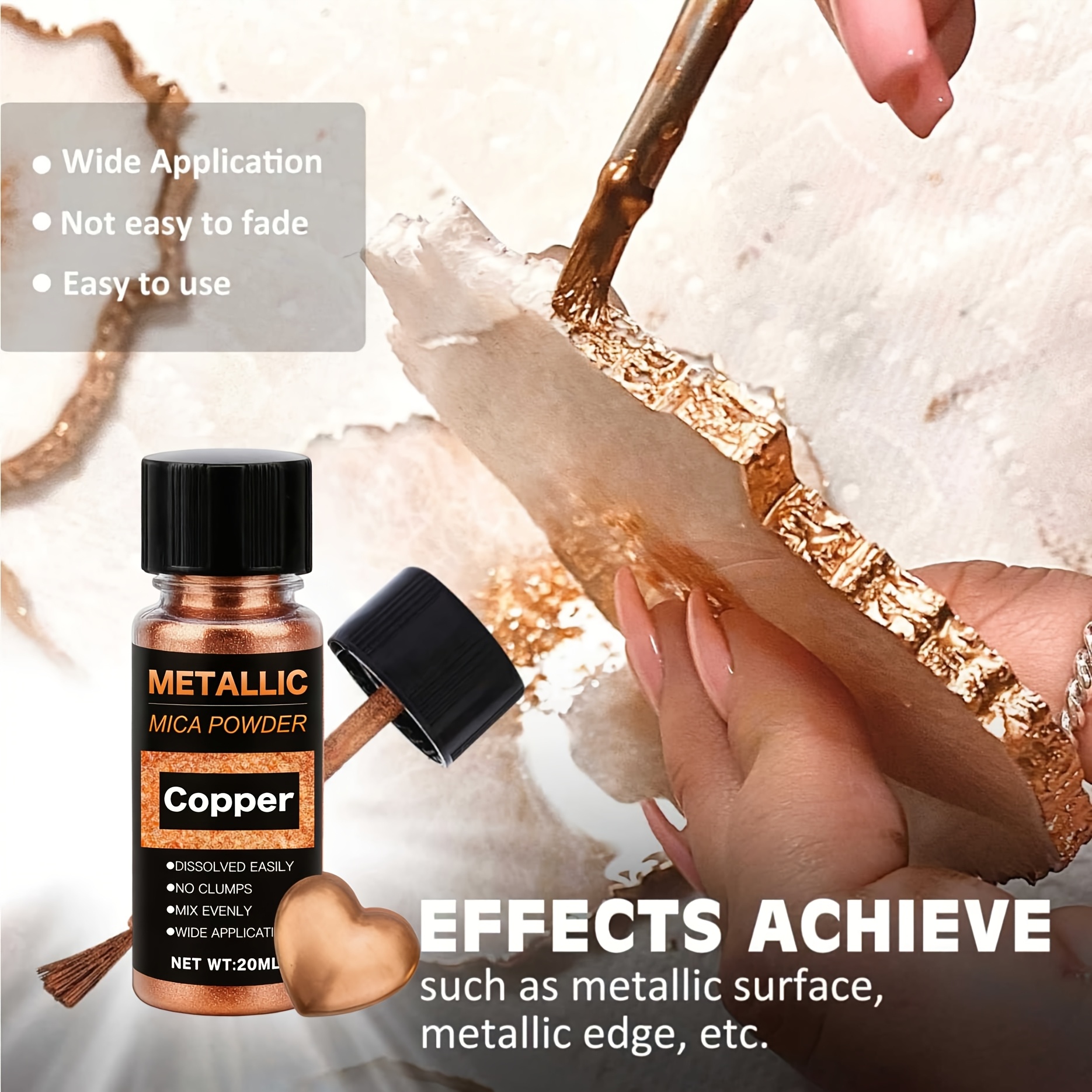 Metallic Mica Powder, Brushed  – обзор и цена Resin Pigment Set