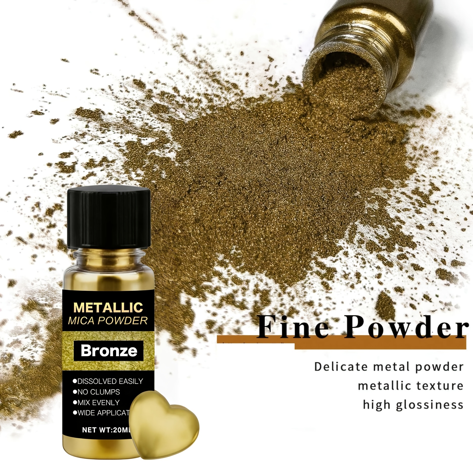 Metallic Mica Powder, Brushed  – обзор и цена Resin Pigment Set