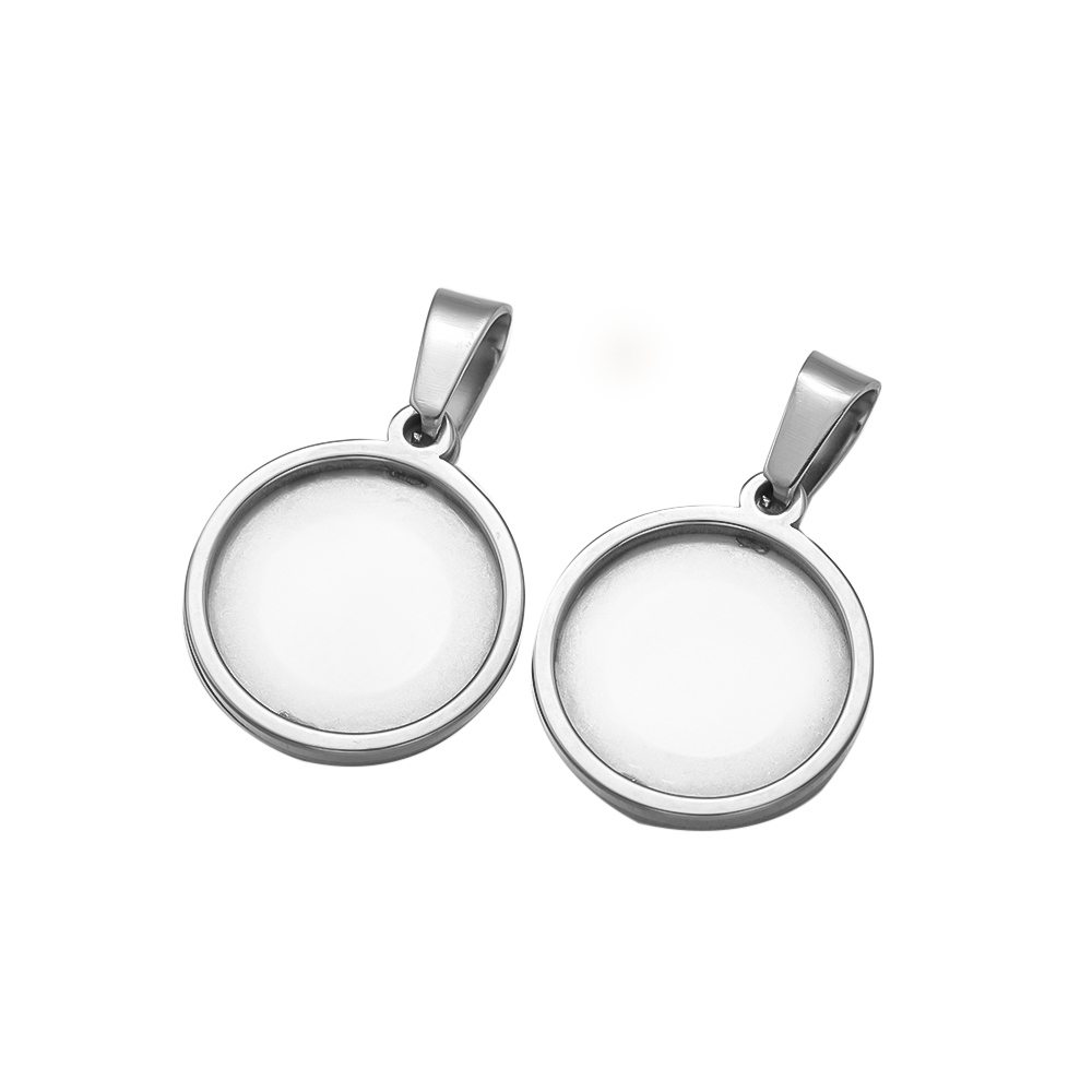 5Pcs/Lot Stainless Steel Round – обзор и цена Bezels Set Pendant