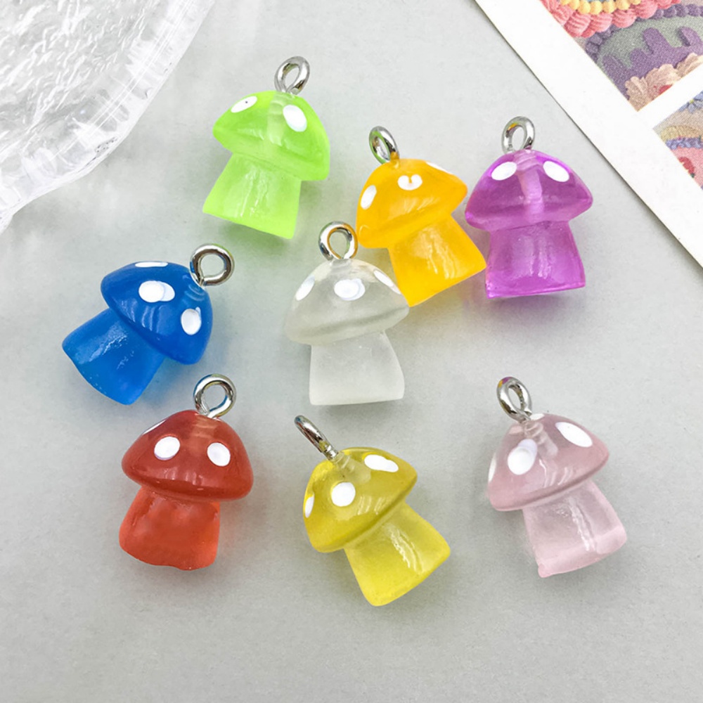 16pcs Luminous Mushroom Charms – обзор и цена Resin Craft Projects