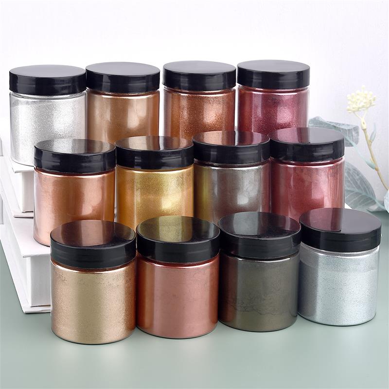 50g Shimmer Metallic Gold Silv – обзор и цена Resin Pigment Set