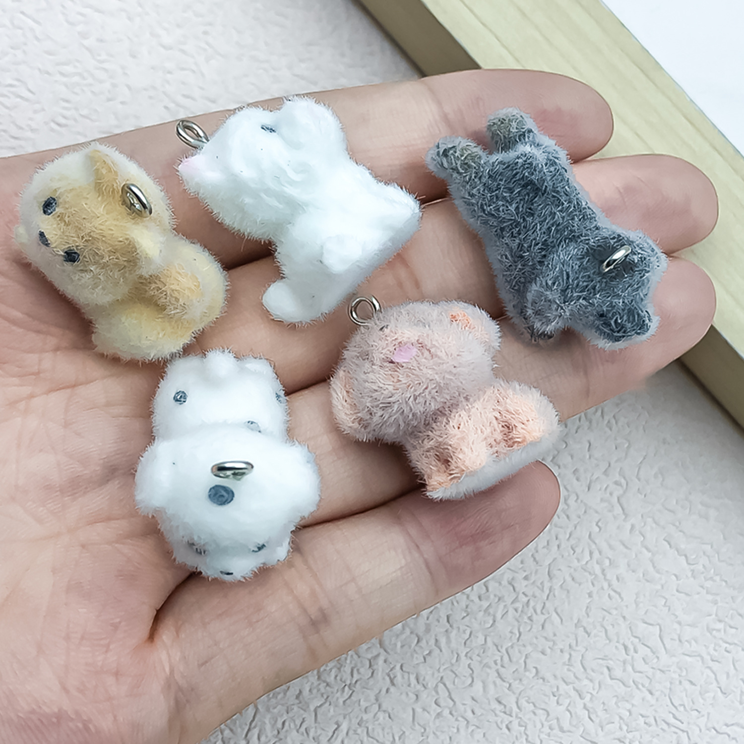 5pcs&1pc Flocked Resin Animal  – обзор и цена Resin Craft Material