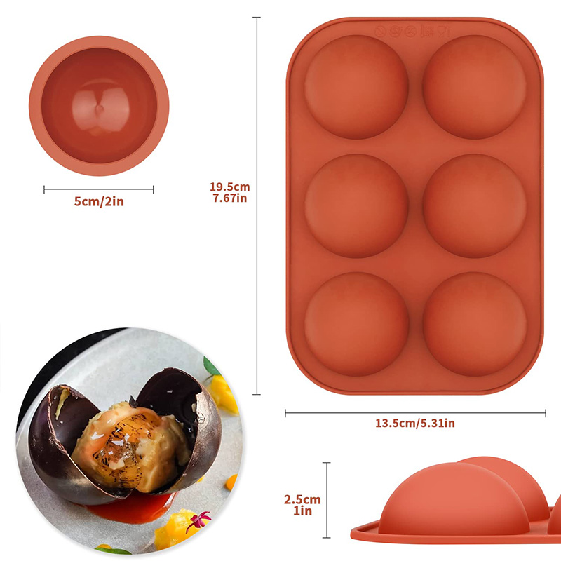 6 Cavities Semicircle Silicone – обзор и цена Coaster Mold Round