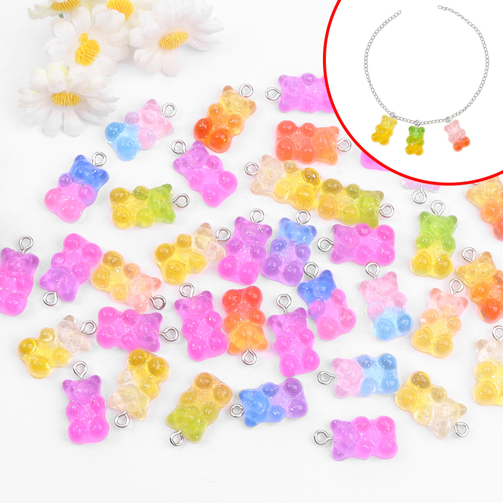 60pcs Dual Color Resin Bear Sh – обзор и цена Resin Craft Material