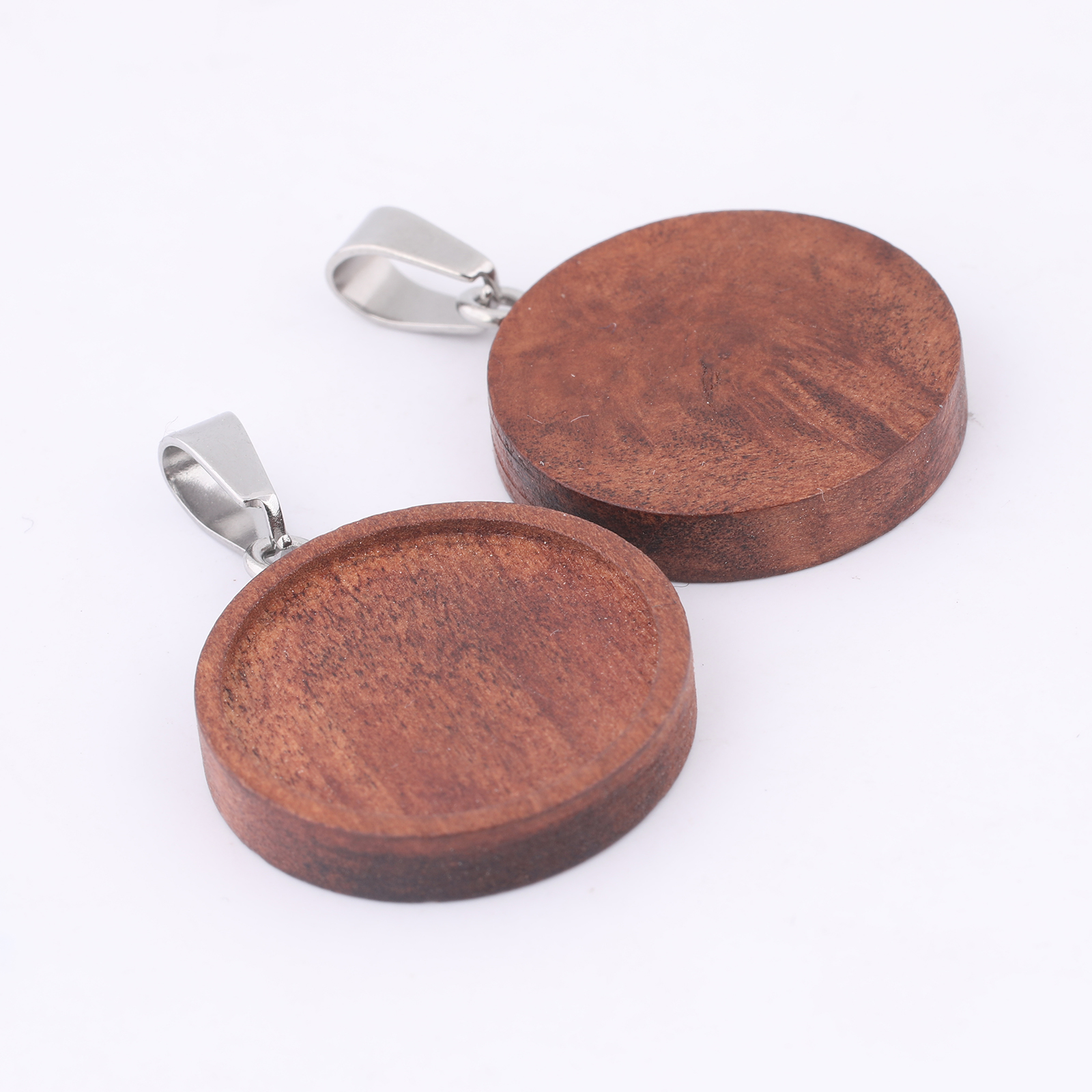 10pcs 20mm Round Wood Cabochon – обзор и цена Bezels Set Pendant
