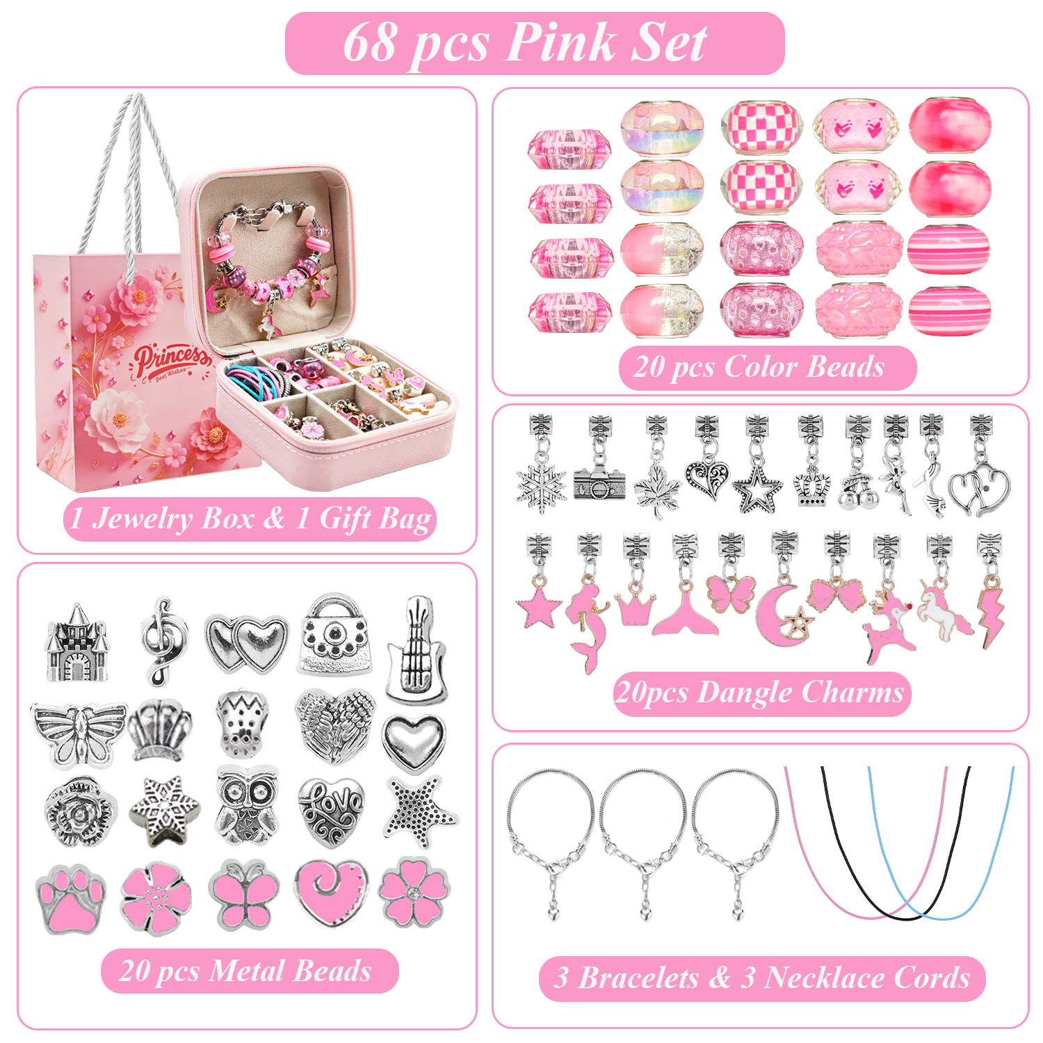 68pcs pink beaded jewelry set, – обзор и цена Resin Craft Projects