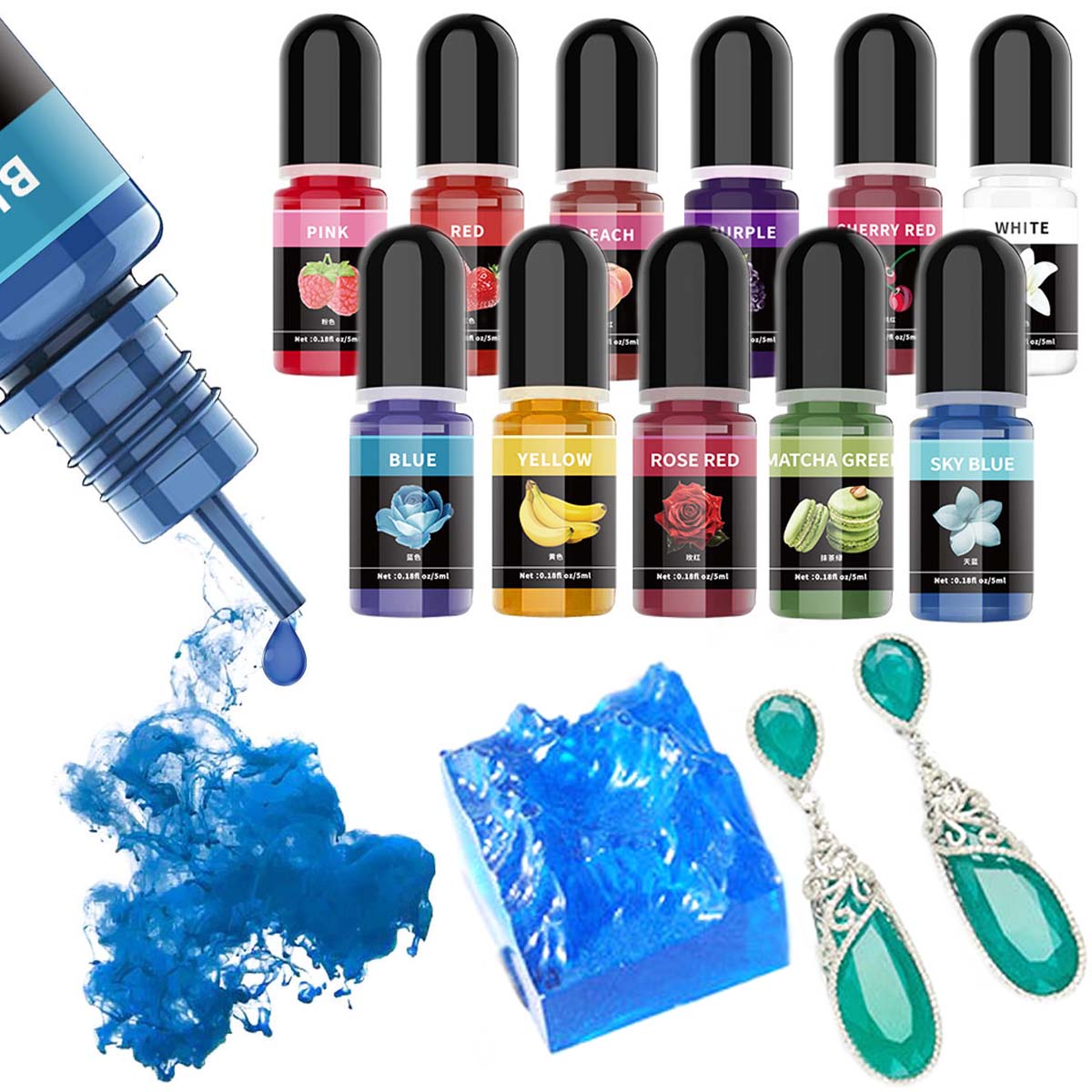 5ml/Bottle Epoxy Resin Pigment – обзор и цена Epoxy Uv Resin Kit