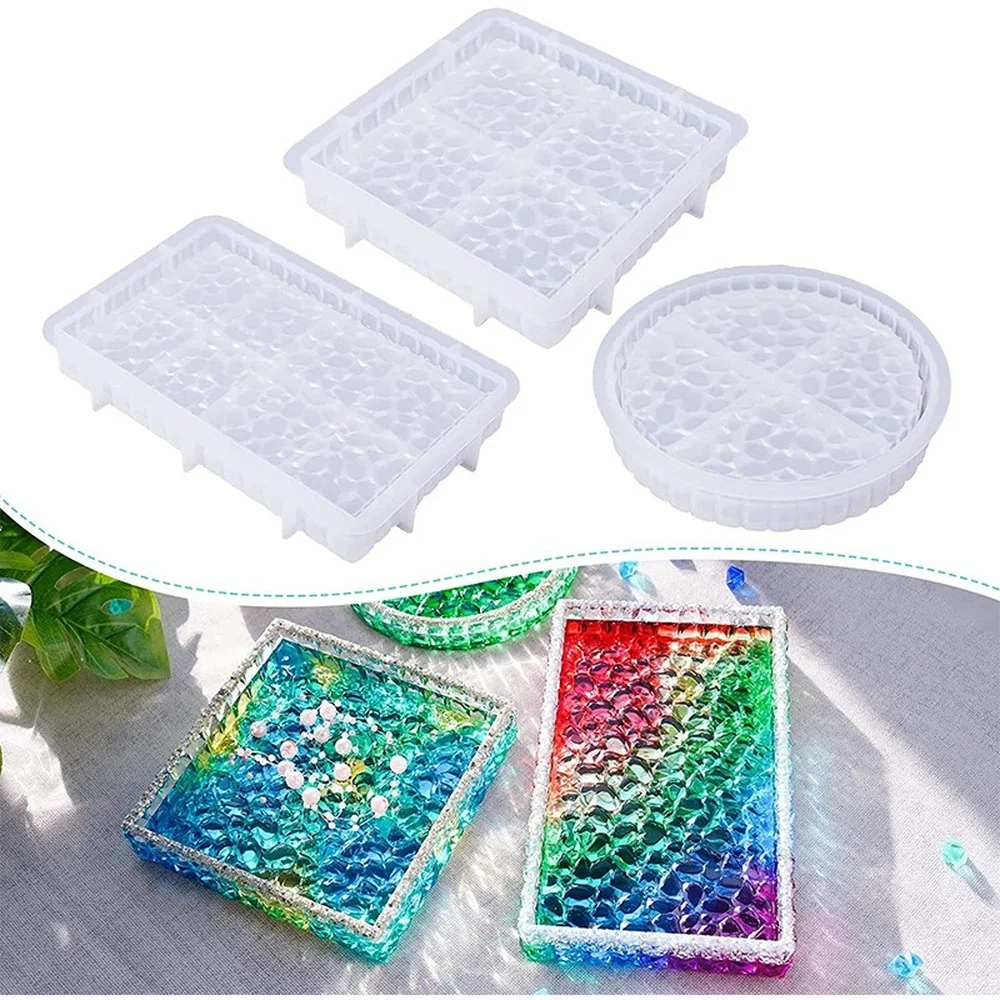 Ashtray Glass Crystal Texture  – обзор и цена Coaster Mold Round