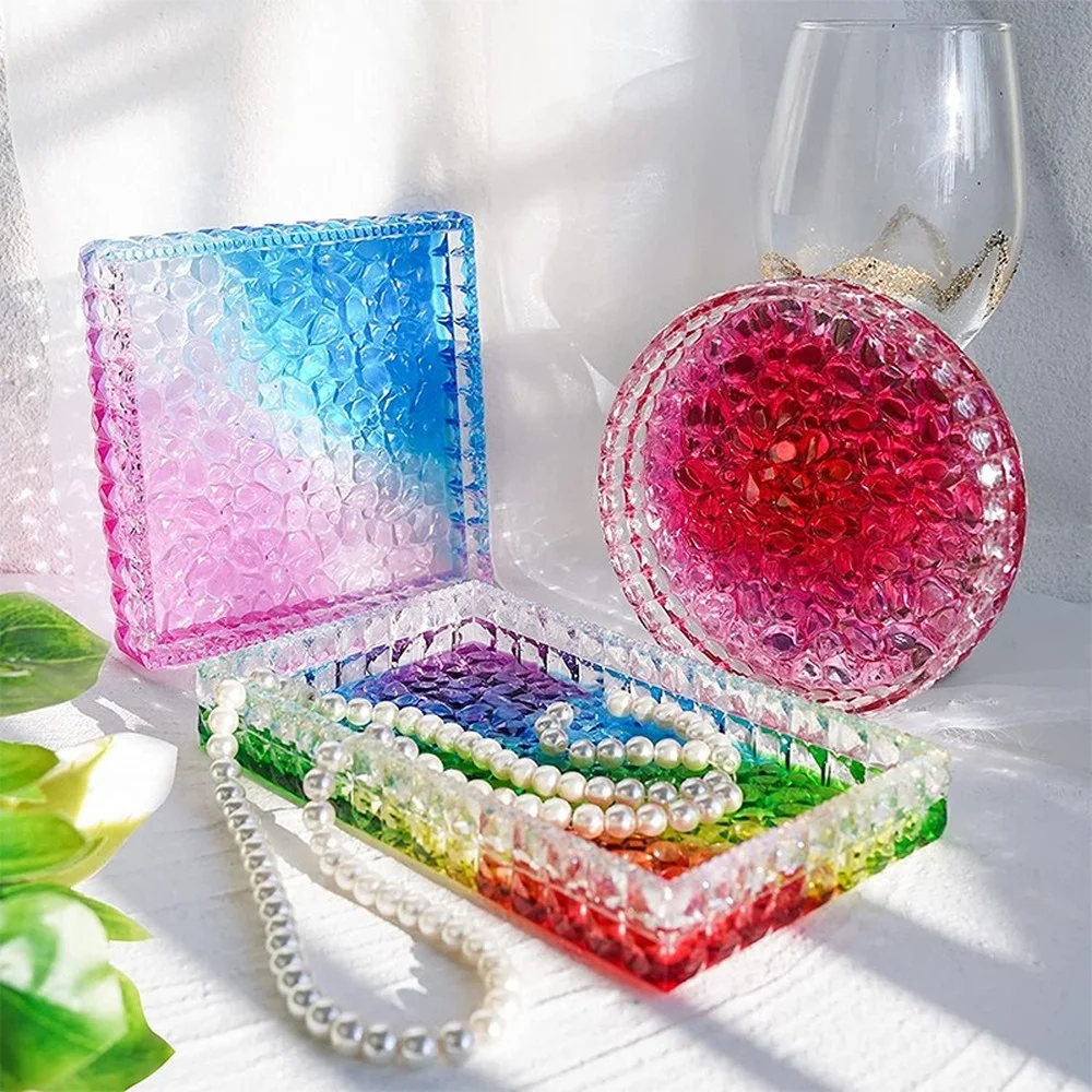 Ashtray Glass Crystal Texture  – обзор и цена Coaster Mold Round