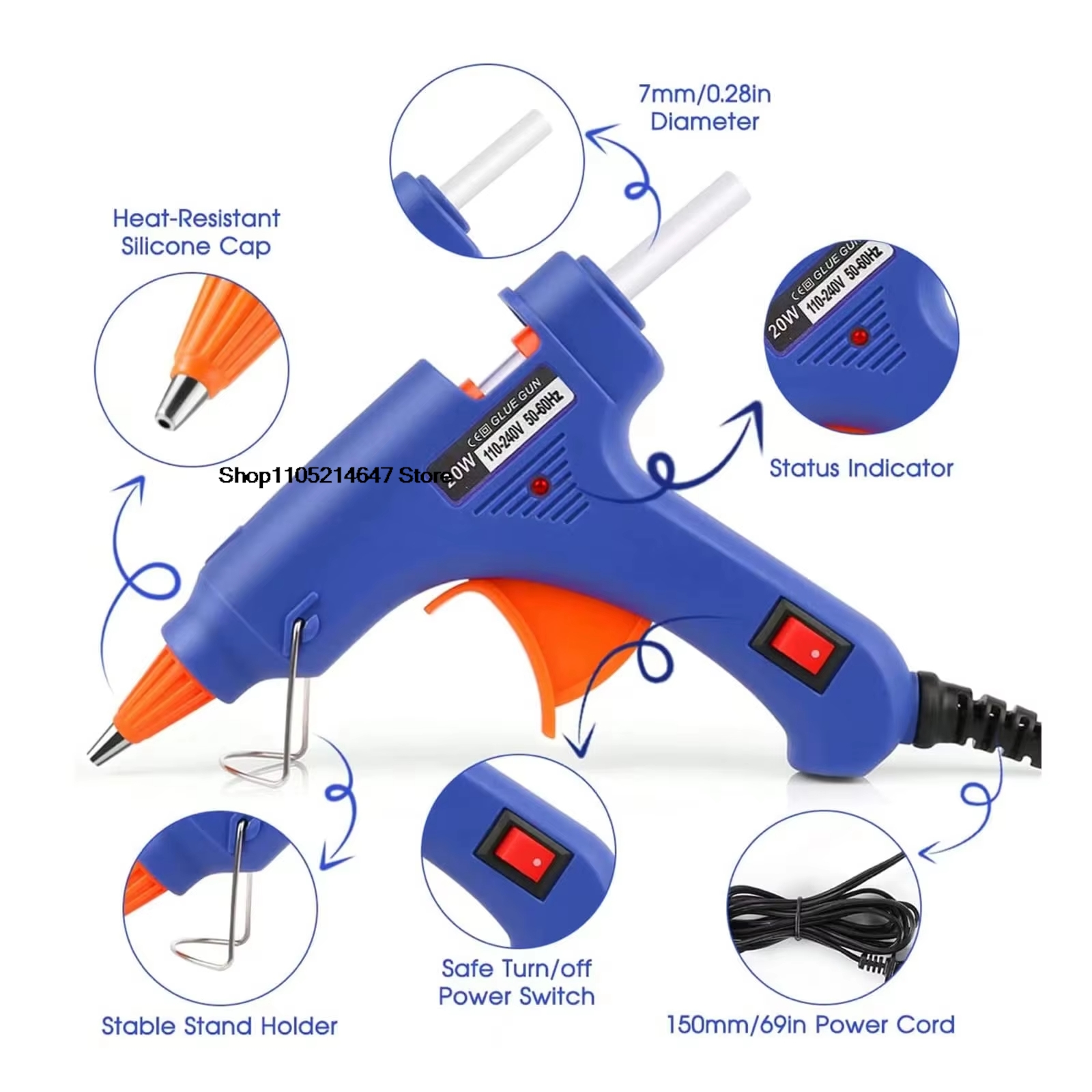 Hot Melt Glue Gun DIY Mini Hou – обзор и цена Heat Gun Small
