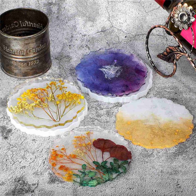 ABVT-12 Pieces Resin Coaster M – обзор и цена Geode Mold Silicone