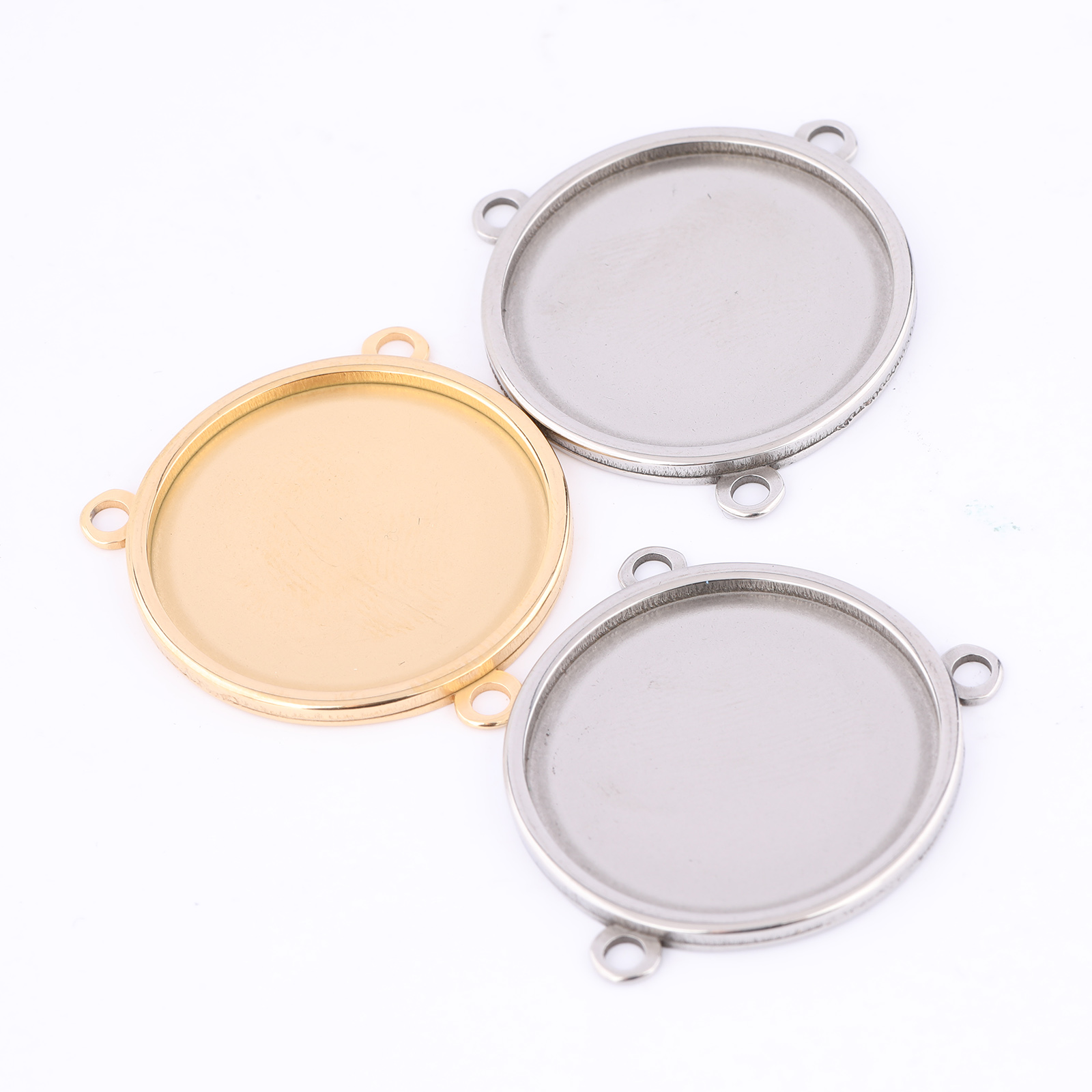 5pcs Stainless Steel Gold Plat – обзор и цена Bezels Set Pendant