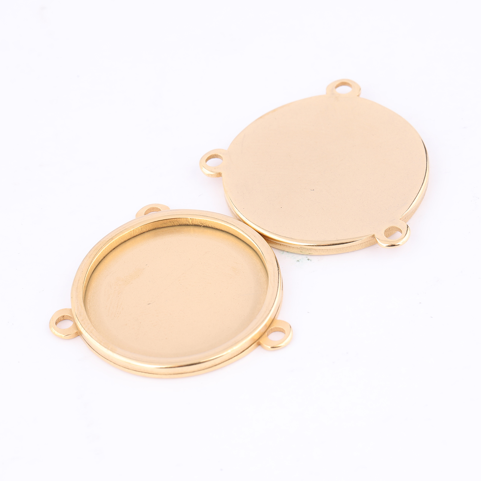 5pcs Stainless Steel Gold Plat – обзор и цена Bezels Set Pendant