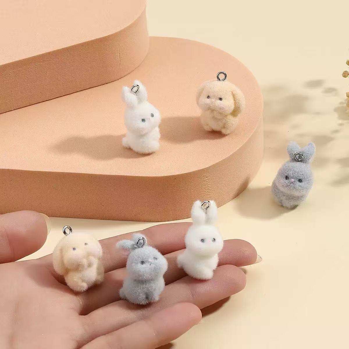 10pcs Flocking Little Rabbit R – обзор и цена Resin Craft Projects