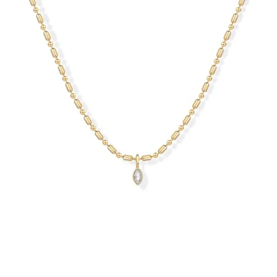 14K Gold Plated Dainty Tube Ba – обзор и цена Bezels Set Pendant