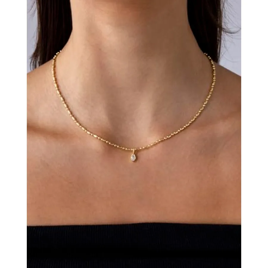 14K Gold Plated Dainty Tube Ba – обзор и цена Bezels Set Pendant