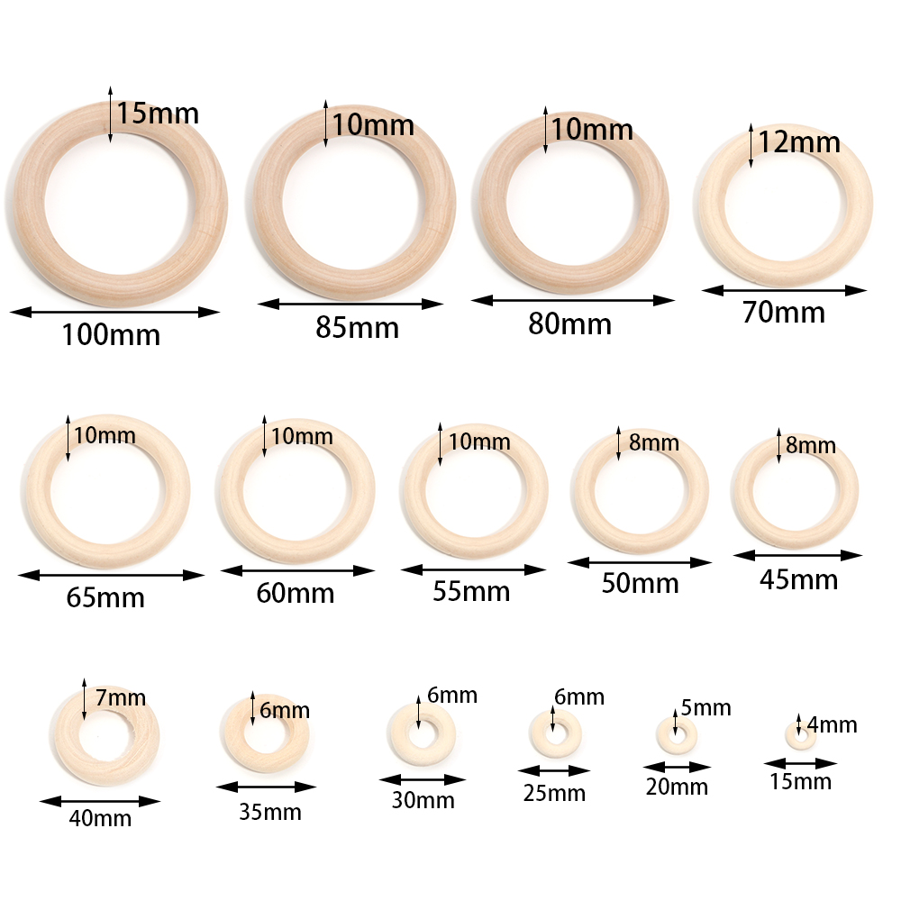 2-10pcs/lot Round Natural Wood – обзор и цена Wood Ring Blank