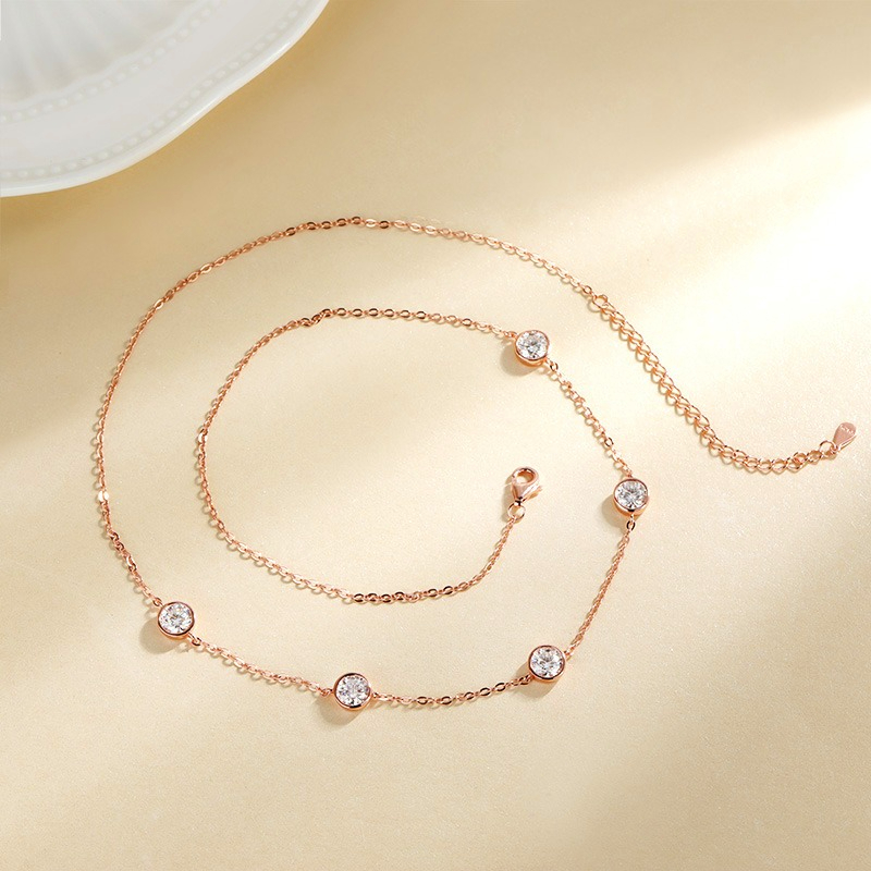 GRA Certified 5mm Moissanite N – обзор и цена Bezels Set Pendant